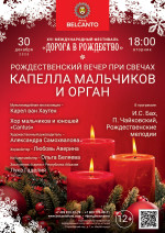 Концерт «Рождественский вечер при свечах. Капелла мальчиков и орган»