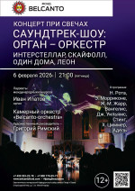 Концерт «Концерт при свечах. Саундтрек-шоу: Орган – Оркестр. Интерстеллар, Скайфолл, Один дома, Леон»