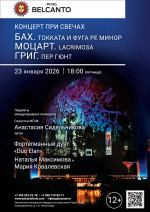 Концерт «Концерт при свечах. Бах. Токката и фуга ре минор. Моцарт. Lacrimosa. Григ. Пер Гюнт»