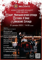 Концерт «Новогодний концерт при свечах. Моцарт. Маленькая ночная серенада. Бетховен. К Элизе. Чайковский. Серенада»