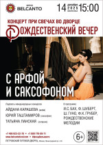 Концерт «Концерт при свечах во Дворце. Рождественский вечер с арфой и саксофоном»